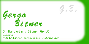 gergo bitner business card